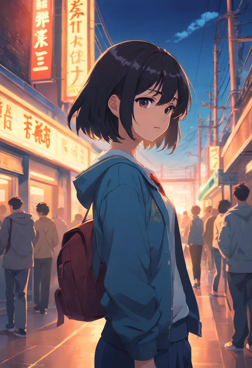 masterpiece, best quality, movie still, 1girl, dark lighting, bully, mean expression, school backround, black hair, awsome outfit (sparks: 0.7)