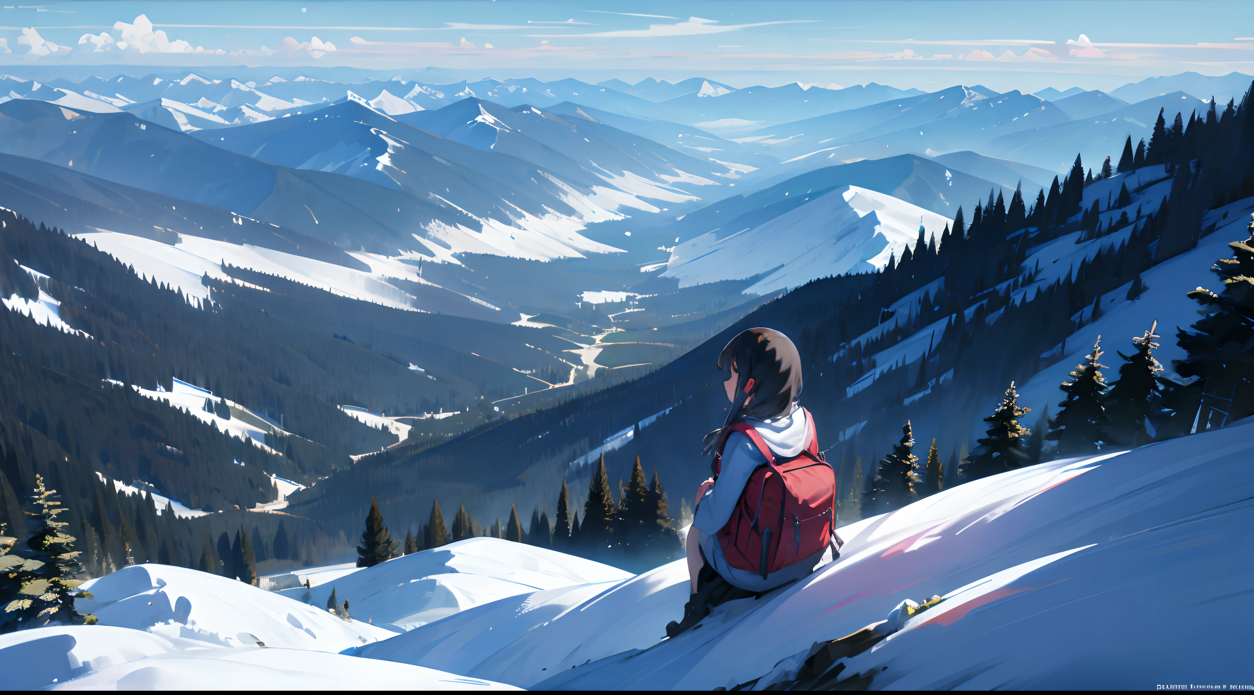 teens girl,adolable,Above the peaks,PC Wallpapers
