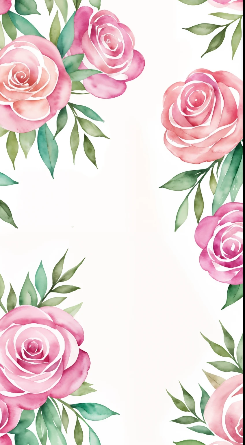 watercolor pattern of beautiful flowers, Rosette, Plantas de videira, , Cores calmas em #3b4195 fundo colorido. Textura do papel aquarela.