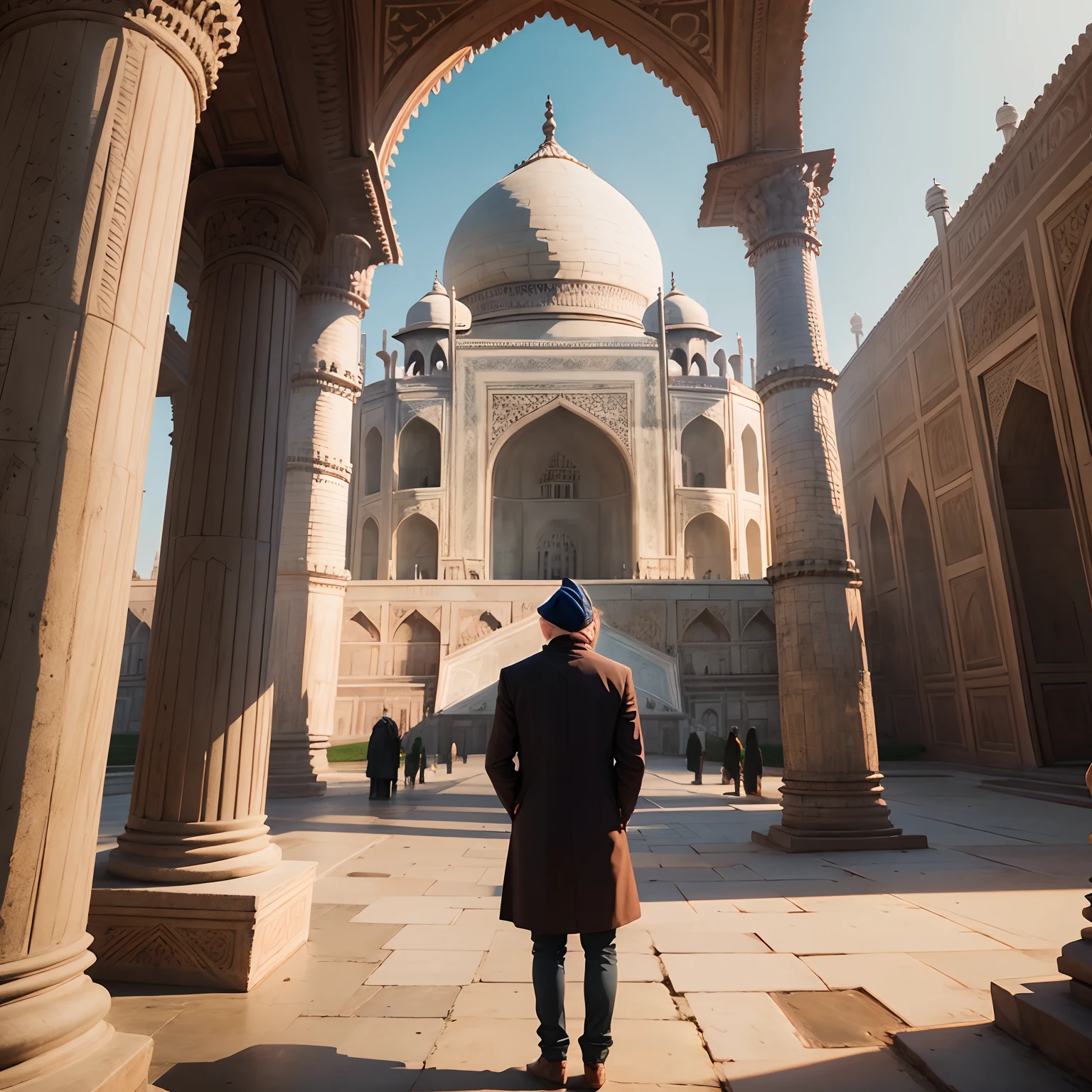 Me standing behind the tajmahal