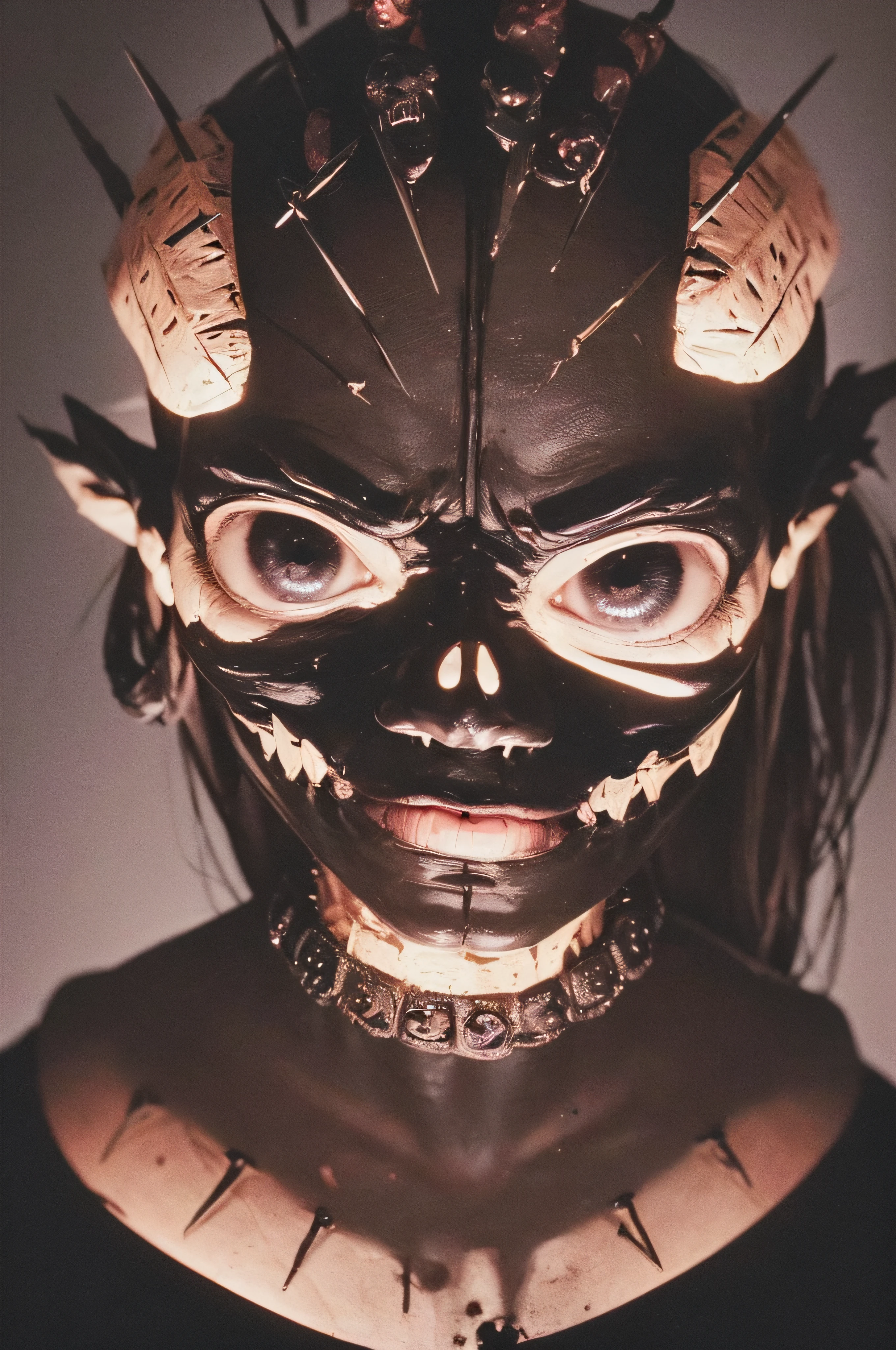 "(The best lighting, oscuro, dramatic),(feto calavera alien, Hellraiser, Cicatrices, , sexy, cerebro, sangre, una rata dentro de la cabeza, terror.),(ojos rojos, calaveras). morning light.