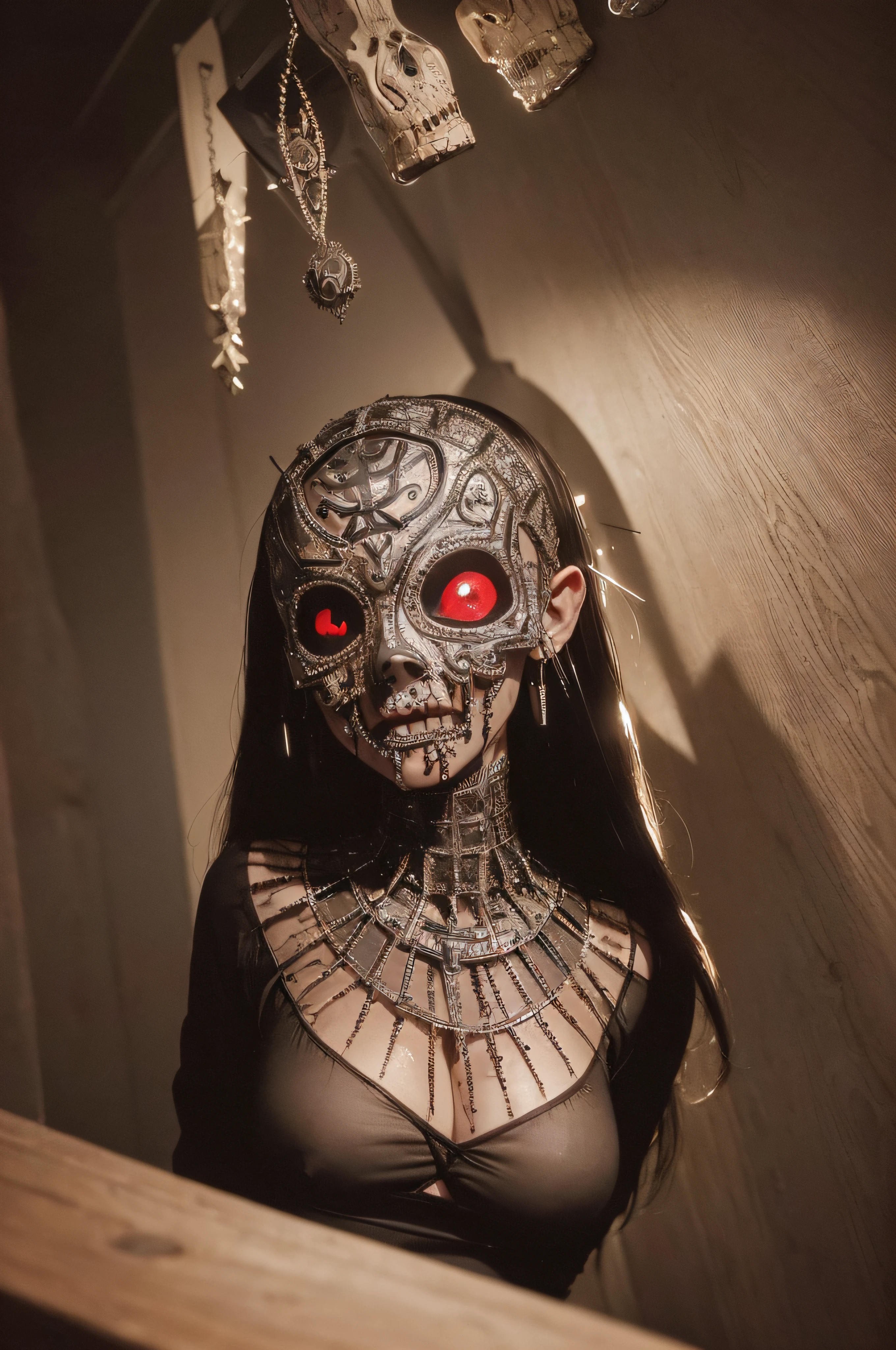 "(The best lighting, oscuro, dramatic),(feto calavera alien, Hellraiser, Cicatrices, , y, cerebro, sangre, una rata dentro de la cabeza, terror.),(ojos rojos, calaveras). morning light.