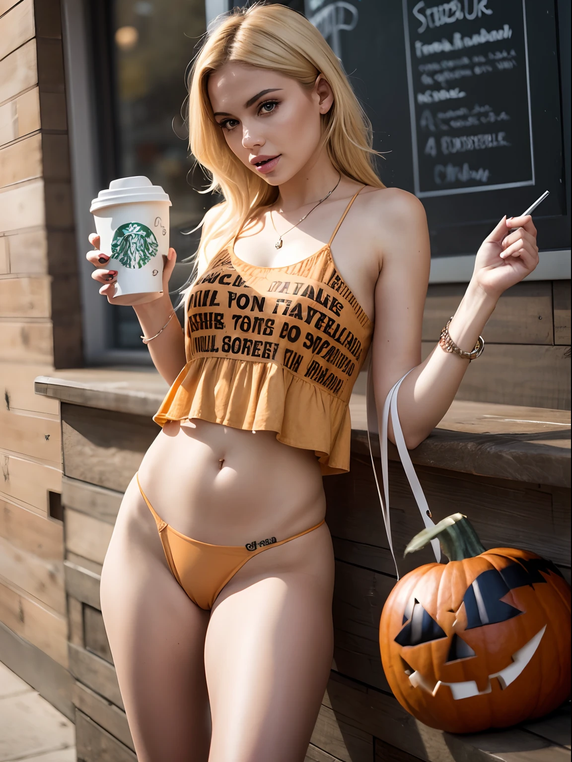 A Basic Blonde Bitch with a Starbucks Pumpkin Spice Latte