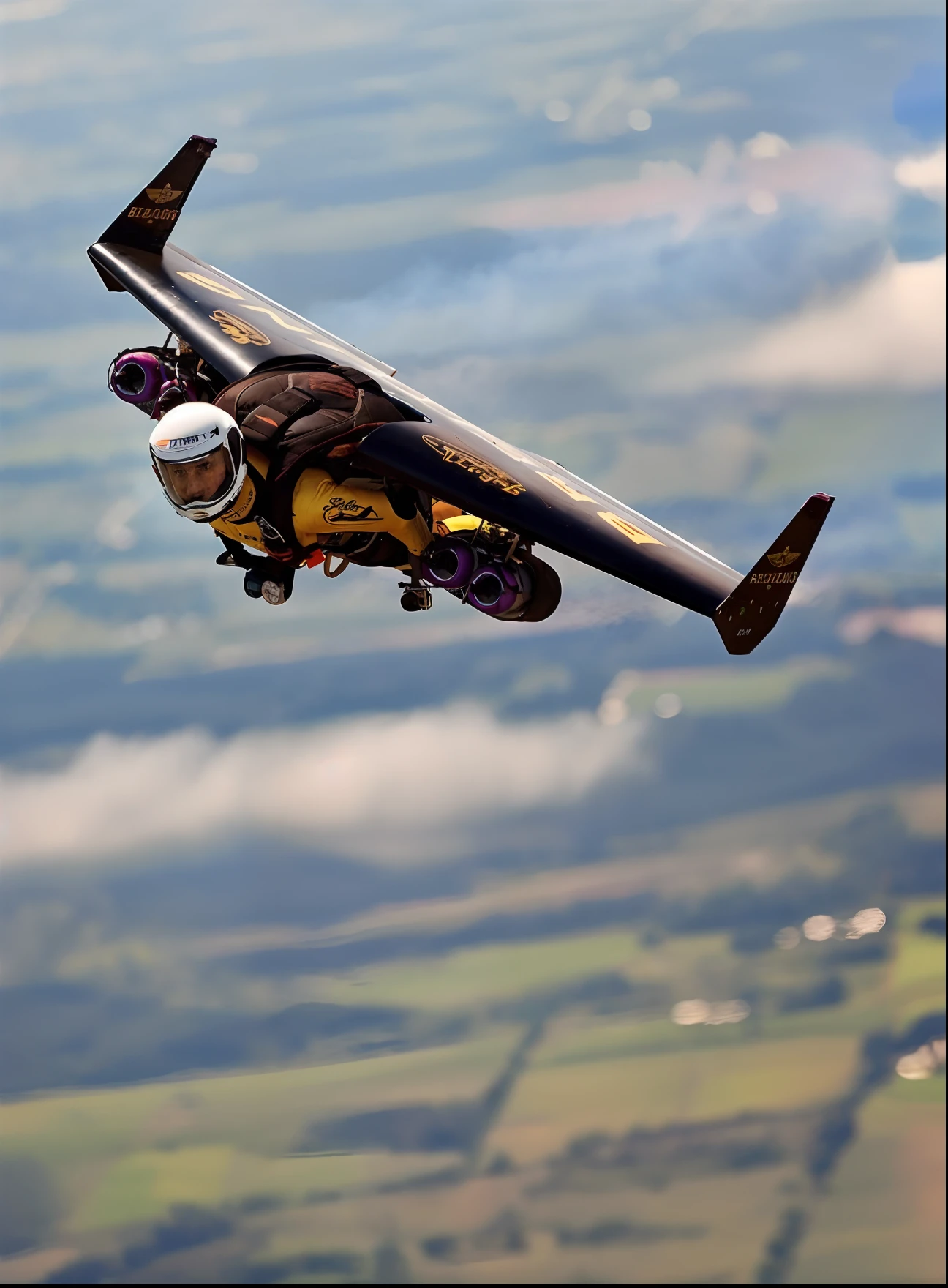 There's a man flying in a plane with a parachute, fotografia de esportes radicais, tiro alto no ar, Pacotes de jatos, por Paul Bird, Incredible masterpiece, Voando no ar, tiro no ar, voando pelo ar, amazing photo, action sports photography, an amazing photo, esportes radicais, Pacote de jato, breath-taking, aeronaves voadoras, suor voando, no ar
