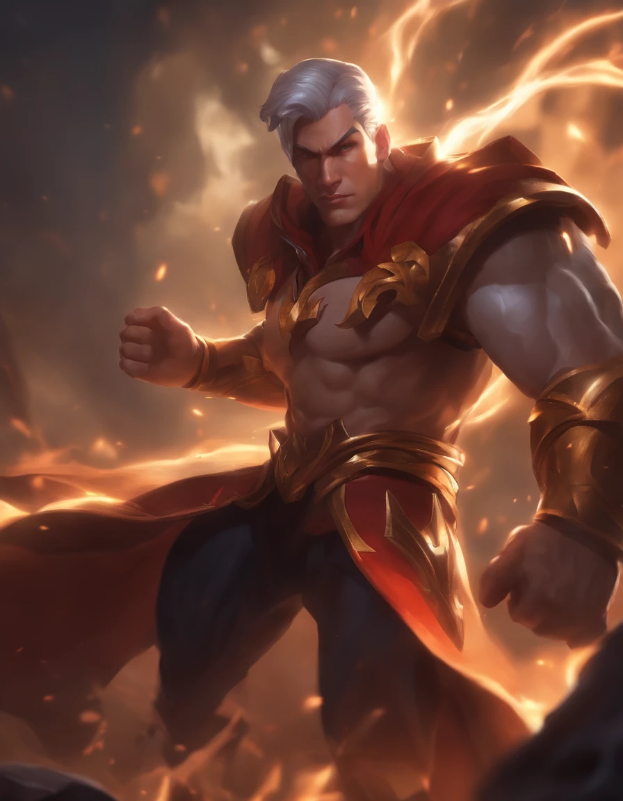 Sett, Hard Punches, Meta Human Muscle, Blow of the Night, Invincible Master, Resilient Man, Runeterra, League Of Legends, Fantastic, Epic, 3D, HD, 8k, HDR, Anime Reallity, Anime Detailed, Anime Style, Super Detailed, High Detailed. Final Detailed.
