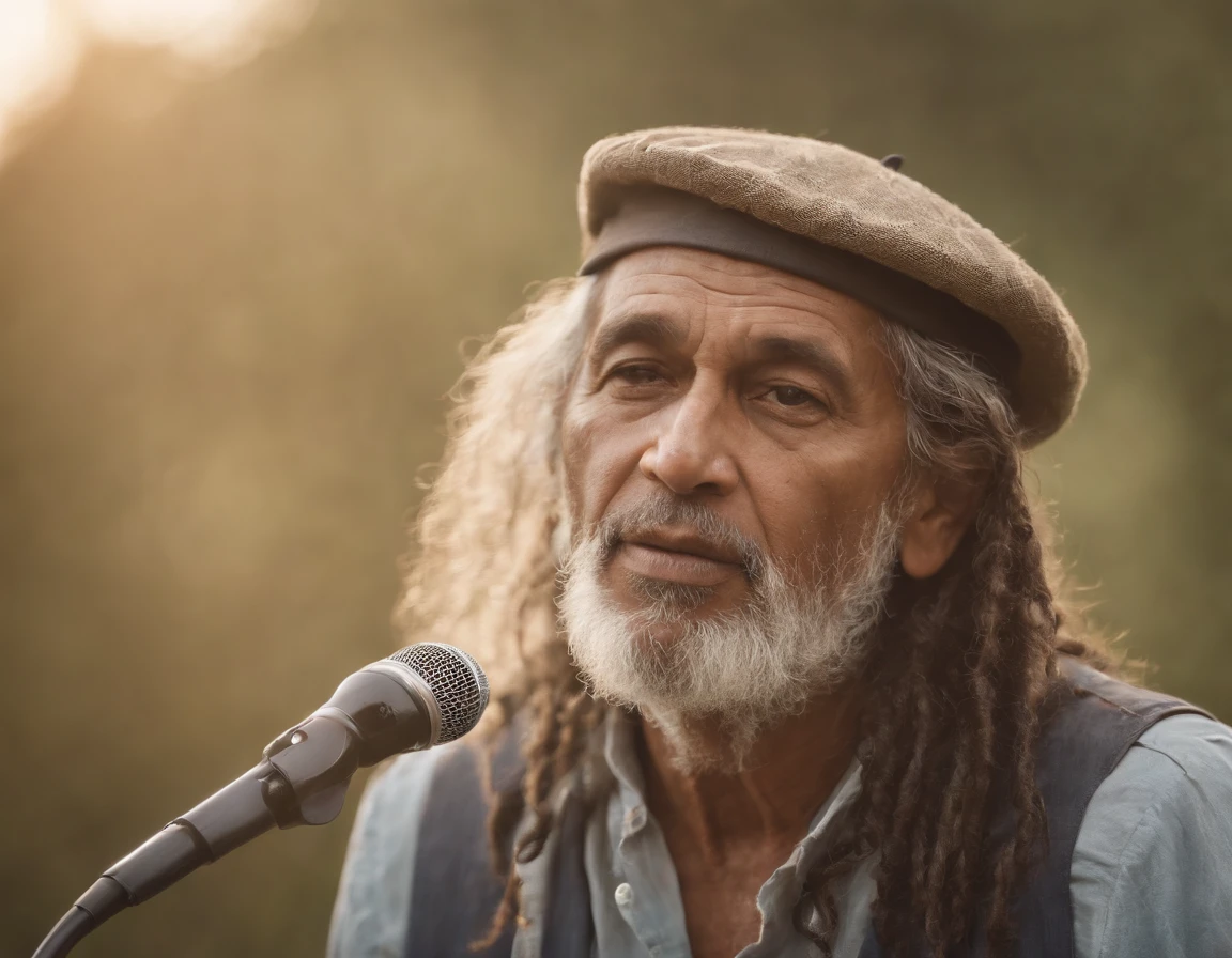 Old musician rsata reggae paint