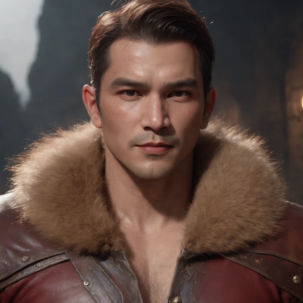 super muscular cute asian men wearing red thong in midle of lake (professional 3d render:1.3) af (Realistic:1.3) most beautiful artwork photo in the world,Features soft and shiny male heroes, ((Epic hero fantasy muscle man rough wet hero angry look long hair short beard and ferocious expression in dynamic pose, Fantastic location, Majestic cluttered environment)), full body 8k unity render, action shot, skin pore, very dark lighting, heavyshading, Detailed, Detailed face, (vibrant, photograph realistic, Realistic, Dramatic, Dark, Sharp focus, 8K), (Old leather garments damaged by weathering:1.4), ((((Wear fur)))), (Intricate:1.4), decadent, (Highly detailed:1.4), Digital painting, rendering by octane, art stations, concept-art, smooth, Sharp focus, illustration, Art germ, (loish:0.23), wlop ilya kuvshinov, and greg rutkowski and alphonse mucha gracias, (Global illumination, Studio light, volumettic light), heavy rain, particles floating, lotr, fantasy, elf, full bodyesbian, ((Dark and ancient city background:1.3)),CGSesociety,art stations