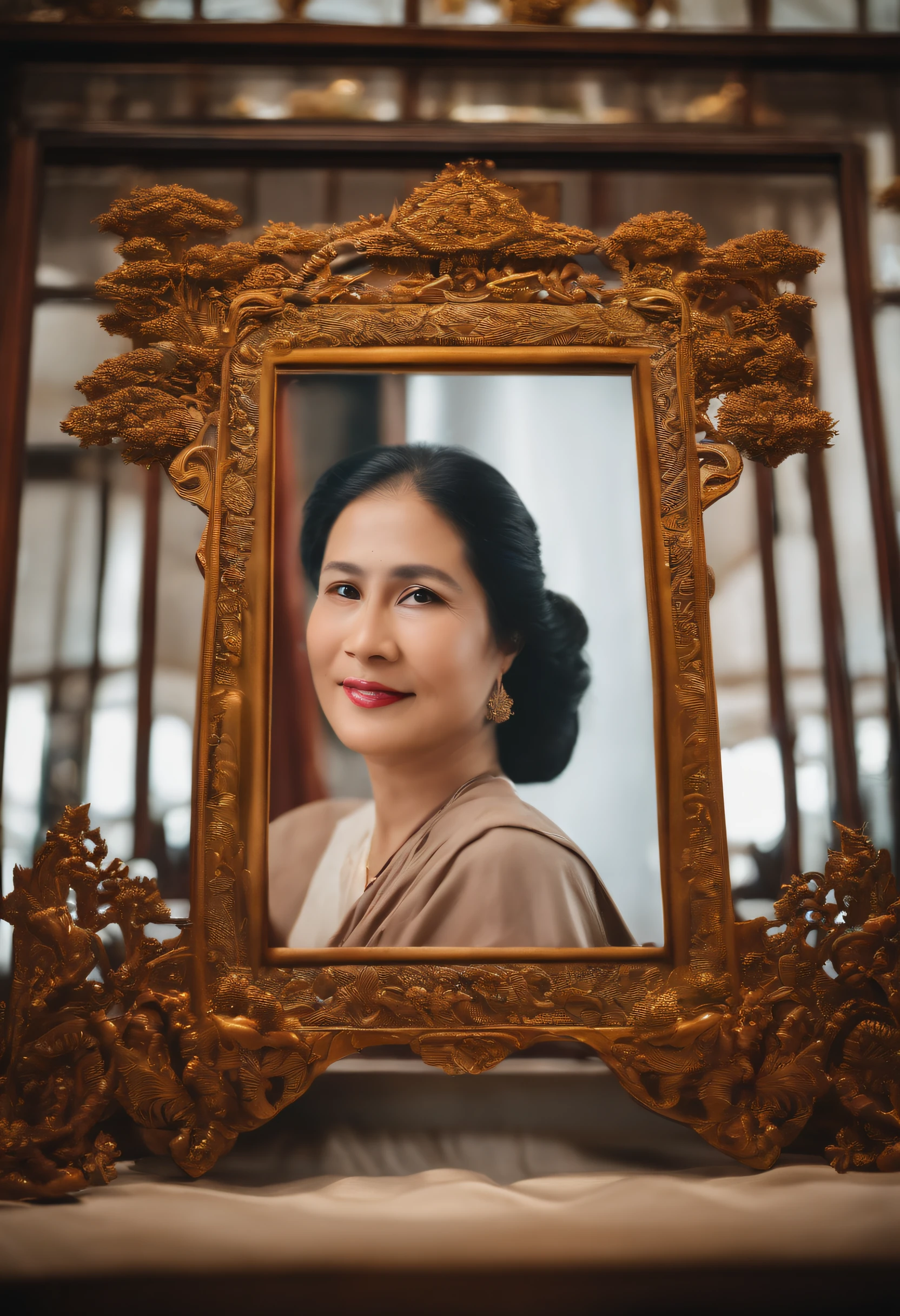 A hard worker Meitei mother in a photo frame