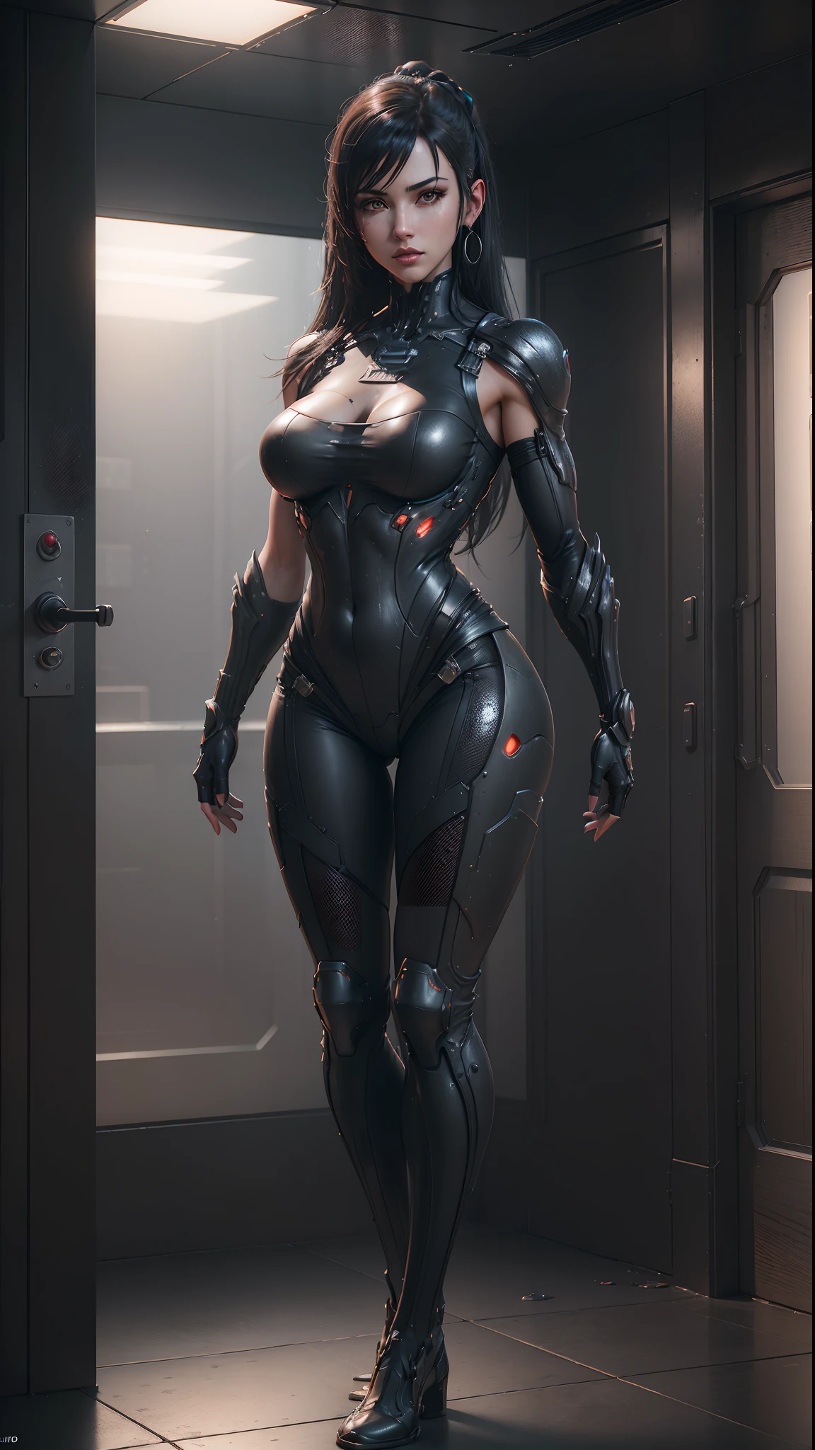 ((Best quality)), ((masterpiece)), (detailed:1.4), 3D, an image of Tifa, a beautiful cyberpunk female,HDR (High Dynamic Range),Ray Tracing,NVIDIA RTX,Super-Resolution,Unreal 5,Subsurface scattering,PBR Texturing,Post-processing,Anisotropic Filtering,Depth-of-field,Maximum clarity and sharpness,Multi-layered textures,Albedo and Specular maps,Surface shading,Accurate simulation of light-material interaction,Perfect proportions,Octane Render,Two-tone lighting,Wide aperture,Low ISO,White balance,Rule of thirds,8K RAW, crysisnanosuit