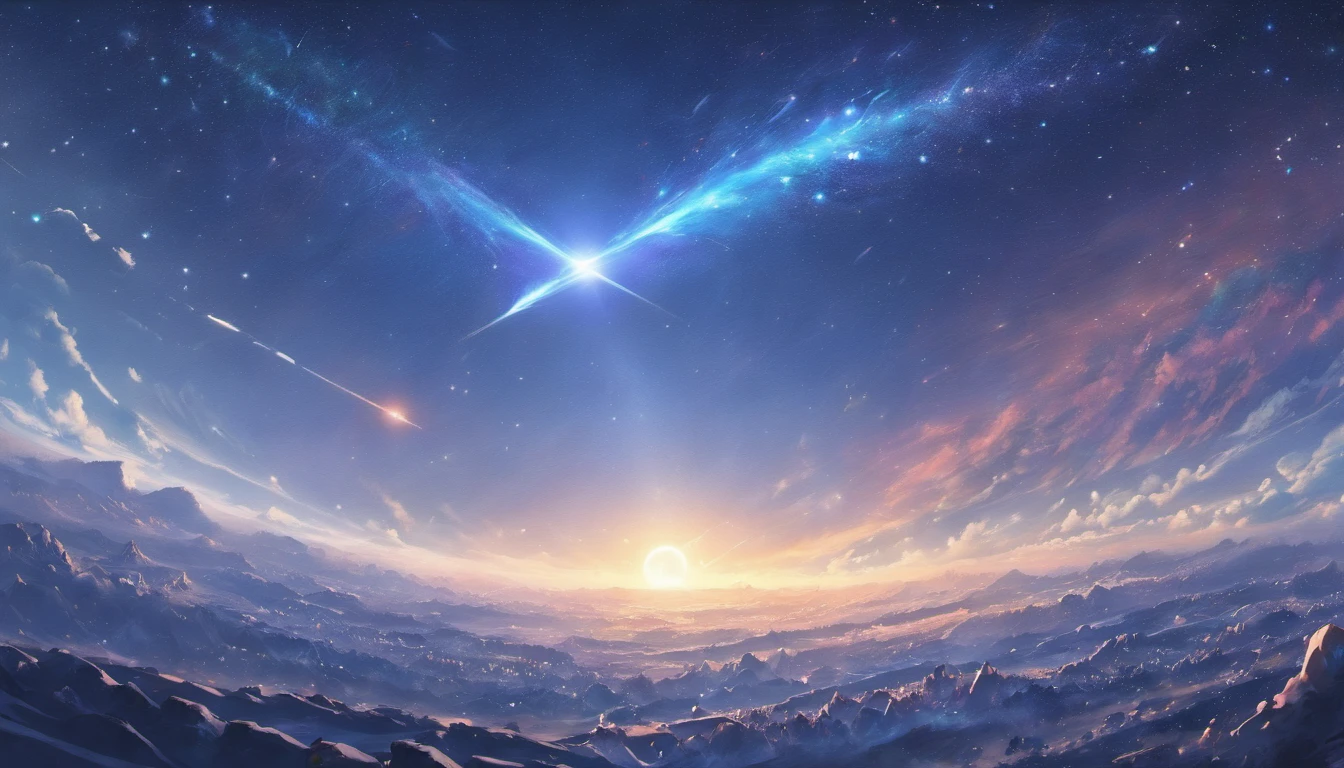 "Comets are often called the 'dirty snowballs' of space, due to its icy and dusty composition. They are mainly composed of water, carbon dioxide, ammonia and other frozen volatile materials. The most striking feature of comets is their bright tail, which forms as they approach the Sun. Quando um cometa se aproxima do Sol, o calor solar faz com que os materiais congelados se sublimem, releasing dust and gases that form a tail that always points in the opposite direction to the Sun. This tail is what makes comets visible from Earth." (Arte digital realista) (qualidade extrema), (HDR+)
