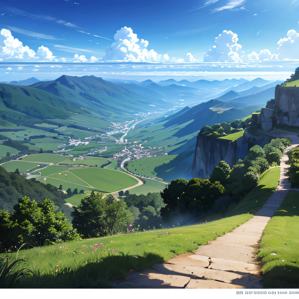 anime landscape, beautiful landscape, RAW photo, anime style graphics, no person