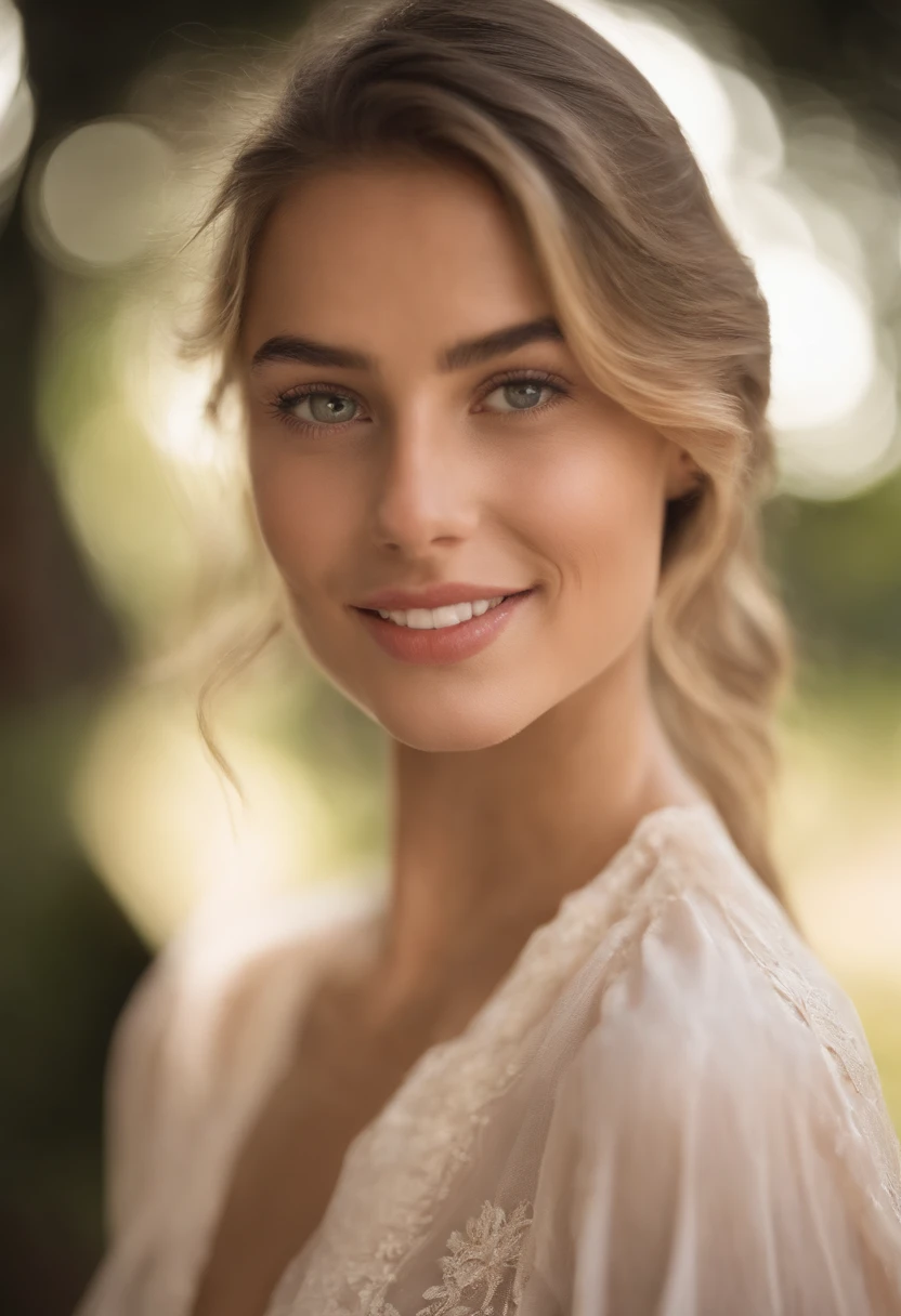 This 20-year-old Briton displays a radiant youth, with naturally pink lips that curve into a charming smile. Seus cabelos loiros, curto e reto, flows gently up to the neck, sutilmente captando a luz. Seus olhos azuis, As clear as the sky, refletem uma serenidade juvenil. Perfect facial features delineate a captivating face where every detail appears sculpted with precision. Your toned body reveals a dedication to health and well-being, conveying an athletic and vibrant presence. Vestindo uma camisa de linho simples, ele irradia felicidade, as if the light fabric matched the lightness of his spirit. A camisa, sutil e elegante, highlights your youth with a touch of relaxed style. The cinematic portrayal is realistic, com um rosto lindamente detalhado, With high resolution of 8K and atmospheric lighting that highlights the realistic, sharp features of his face.