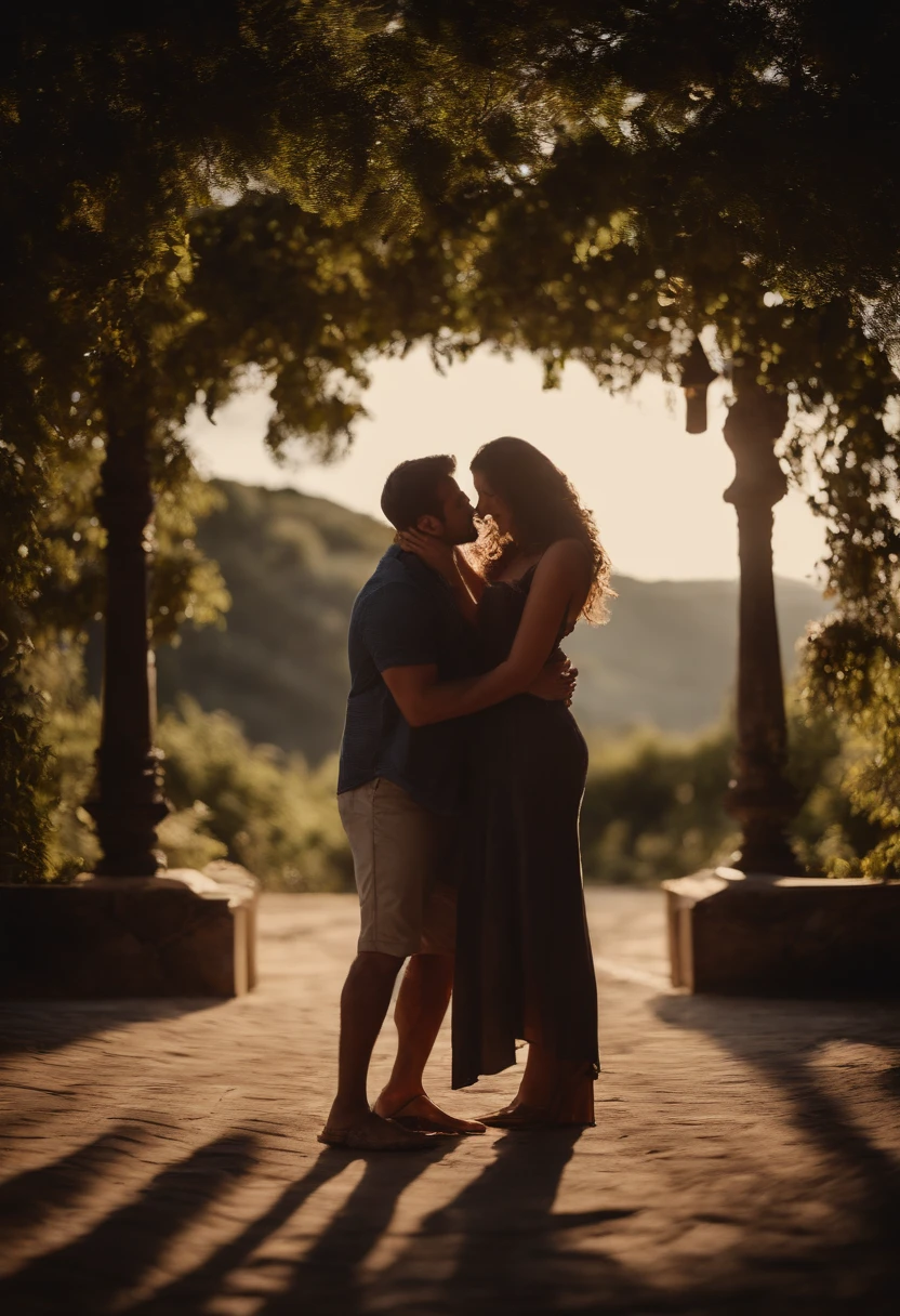 casal olhando um para o outro, um rindo e o outro chorando