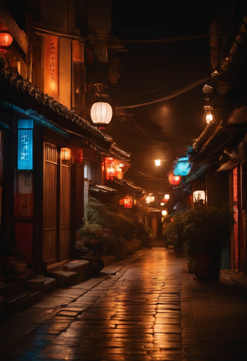 Korean street at night