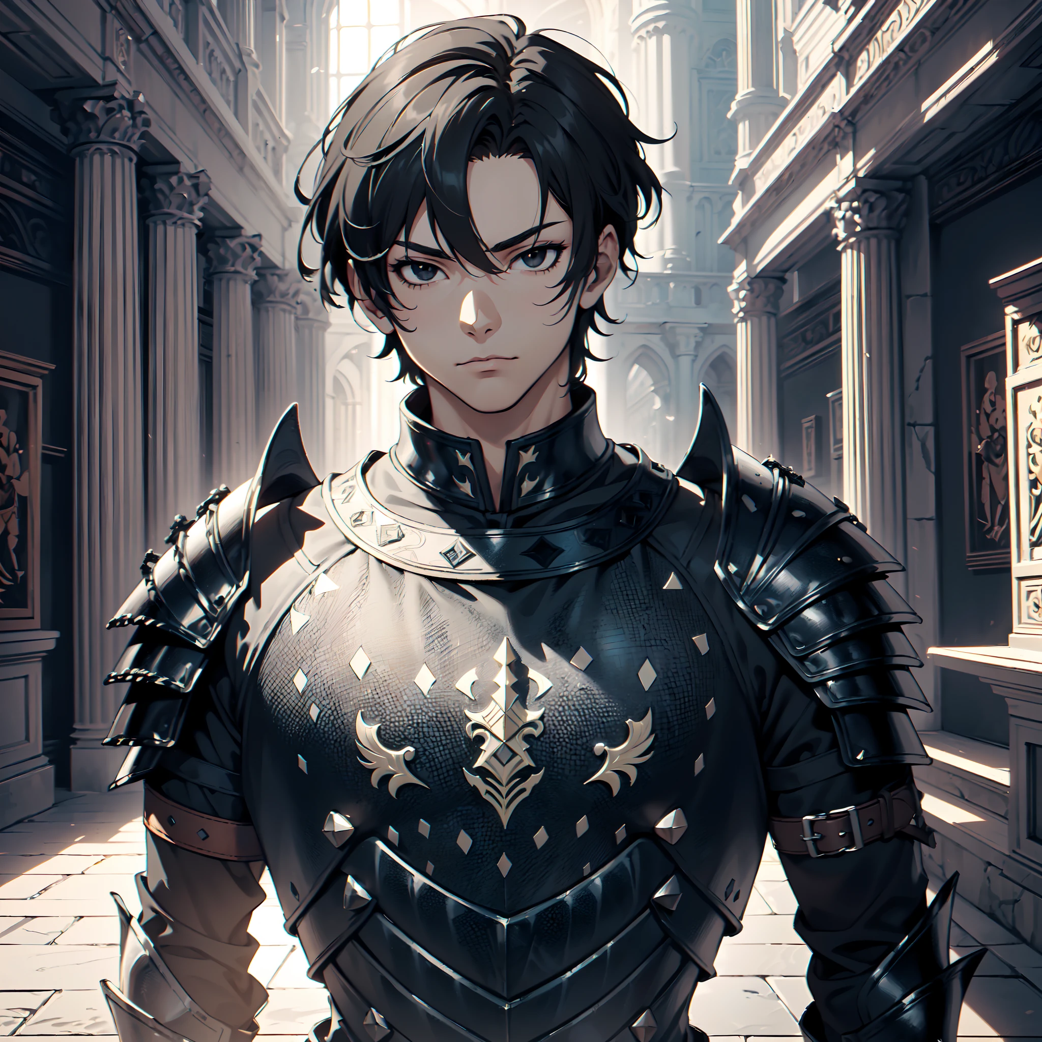 128K Ultra High Definition,
128K Ultra High Quality,
128K Ultra High Resolution,
Best Definition,
Best Quality,
Best Resolution,
Perfectly Detailed,
Perfectly Designed,
Extremely Detailed,
Extremely Designed,
Hyper Detailed,
Hyper Definition,
Hyper Quality,
Hyper Resolution,
Masterpiece,
(((Anime))),
Body Shot,
(((Boy))),
Handsome,
Muscular Body,
(((Black Short Hair))),
(((Black Eyes))),
(((Hyper Detailed & Perfectly Designed Black Obsidian Armor Plates))),
(((Hyper Detailed & Perfectly Designed Engraving Baron Armor))),
(((Inside Of Medieval Royal Palace Background Scenery))),
