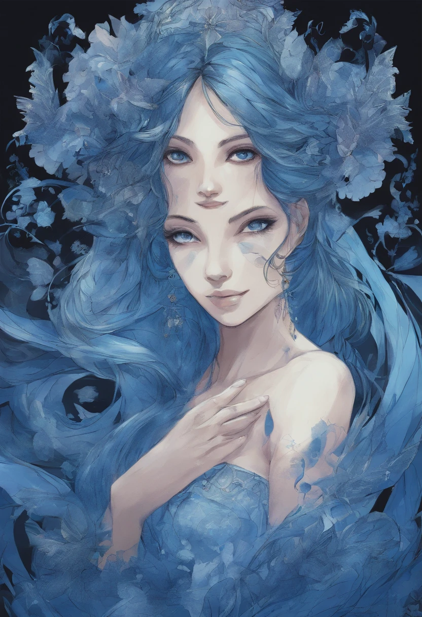 anime girl in blue