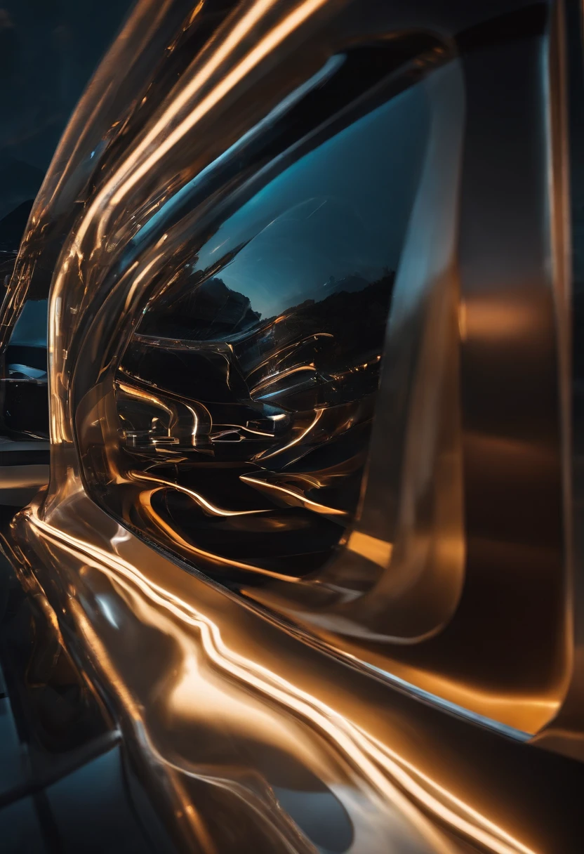 Create a futuristic image that is intuitive in creating an incognito thought, something reminiscent of a kind of charade, seja abstrato nas ideias