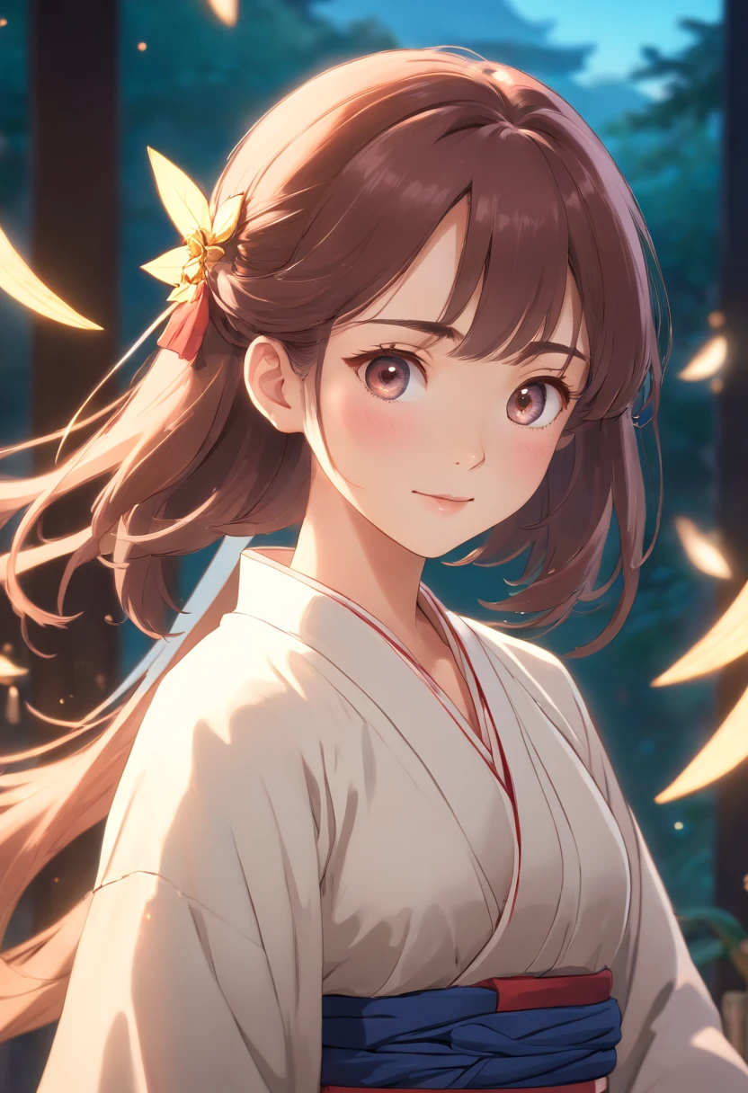 Best quality, Masterpiece, A high resolution, 1girll,Blush,(Seductive smile:0.8),Star-shaped pupils,China Hanfu,hair adornments,necklace, jewelry,Beautiful face,after sexing_Body, Tyndall effect,Photorealistic, Dark Studio, rim lit, twotonelighting,(highdetailskin:1.2), 8K, Ultra HD, Digital SLR, Soft lighting, High quality, voluminetric lighting, candid, photographed, high resolution, 4K, 8K, Bokeh.