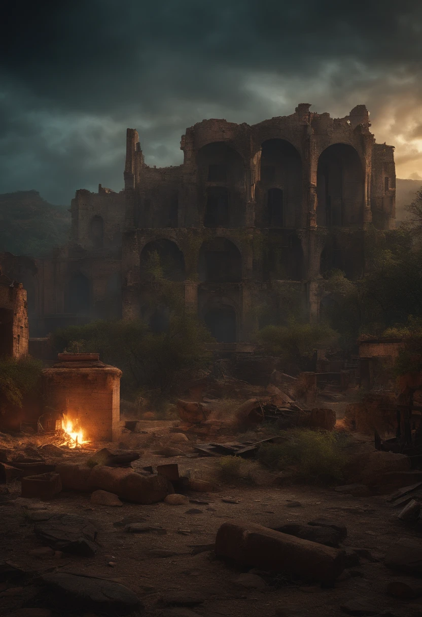 Imagine a post-apocalyptic party where everybody is drunk and girls are dancing over ruins and chaos