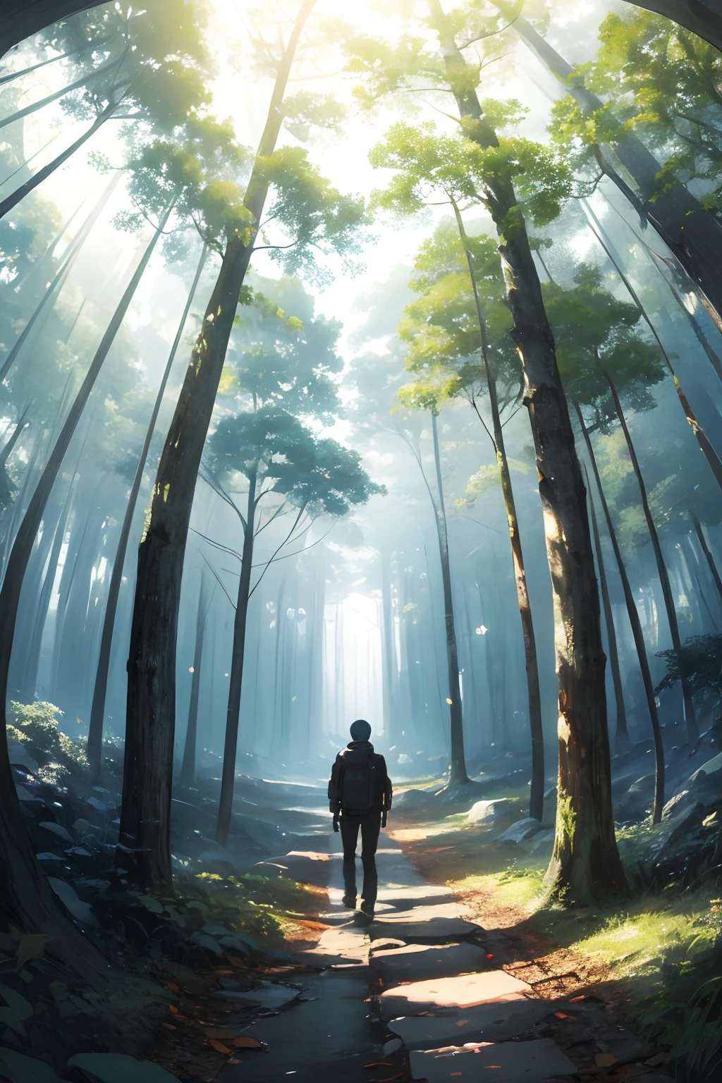 absurdres, highres, ultra detailed, (no human:1.3),
BREAK
, Create an image using a prism effect, with light refracting and creating a colorful, kaleidoscopic appearance.
BREAK
, Design an image with a fisheye lens effect, capturing a wide field of view with a distinctive, curved perspective.
BREAK
, Capture a forest path, with towering trees, dappled sunlight, and a sense of tranquility and natural beauty.
BREAK
, Illustrate a monochromatic world, using only shades of black, white, and gray to convey depth, emotion, and a striking visual impact.