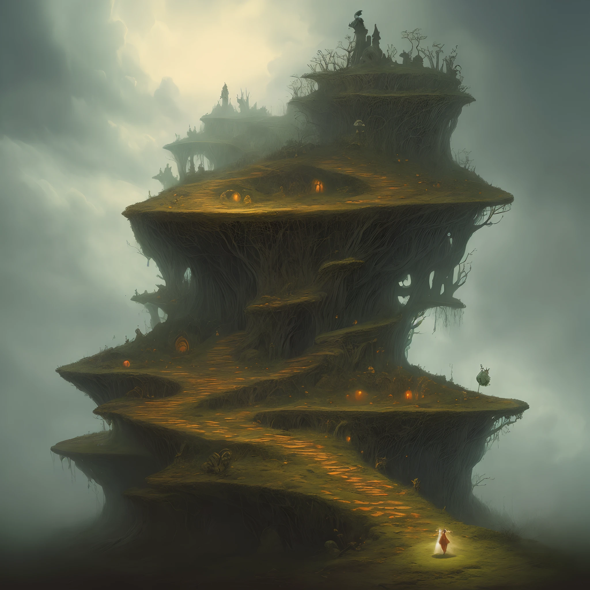 Zdzislaw Beksinski style Alice in wonderland
