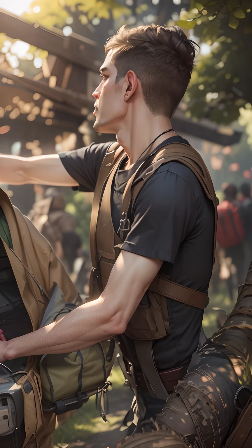 War baground with realistic face