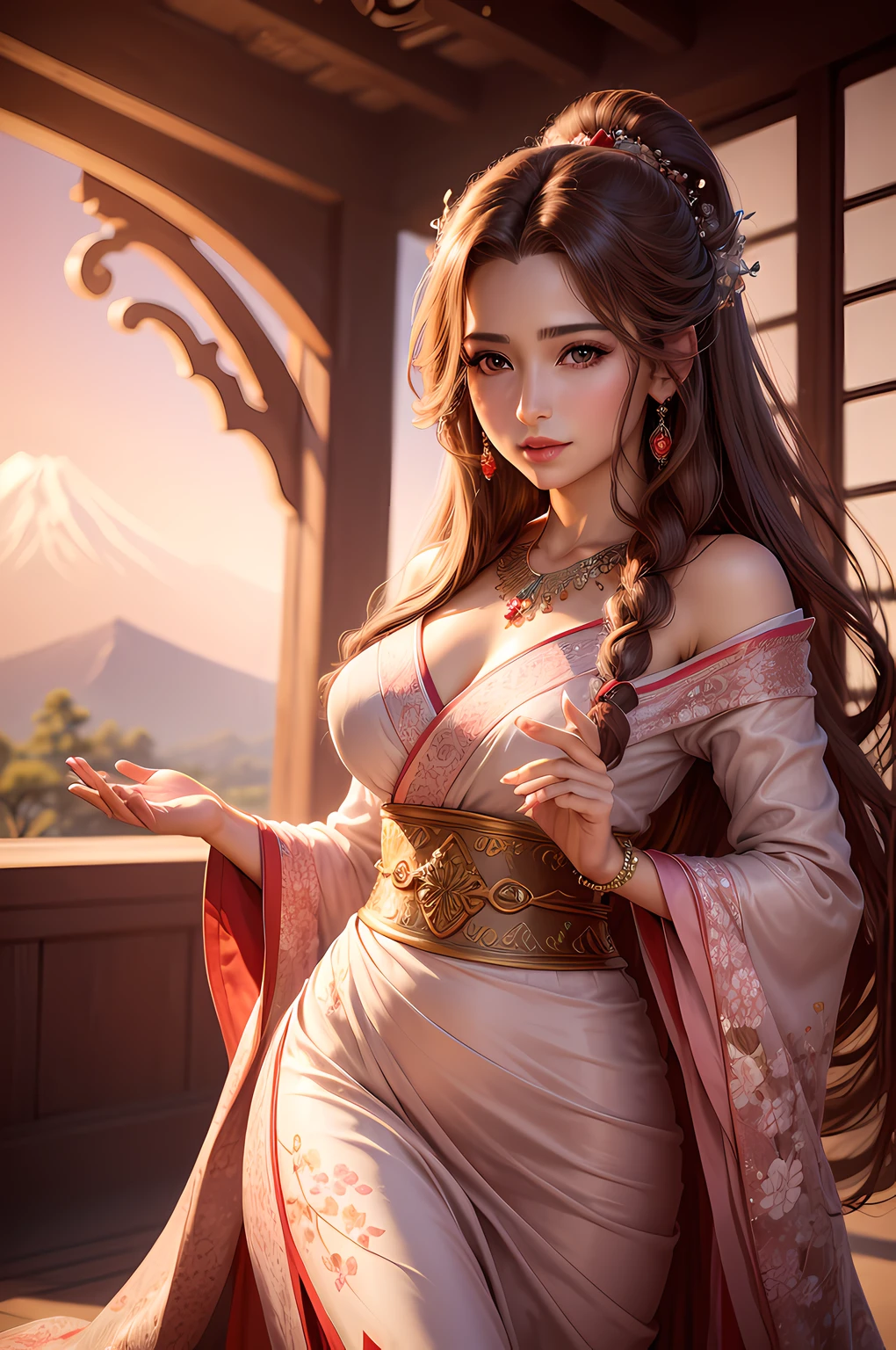 (,1girl, pov,best quality, ) , (,1girl, solo, large breasts, looking at viewer, cherry blossoms,peach blossom, ) <lora:DA_TanTaiYue:0.6>
ultra realistic 8k cg, flawless, clean, masterpiece, professional artwork, famous artwork, cinematic lighting, cinematic bloom, perfect face, beautiful face, fantasy, dreamlike, unreal, science fiction, lace, lace trim, lace-trimmed legwear, luxury, jewelry, diamond, gold, pearl, gem, sapphire, ruby, emerald, intricate detail, delicate pattern, charming, alluring, seductive, erotic, enchanting, hair ornament, necklace, earrings, bracelet, armlet,halo,autumn,