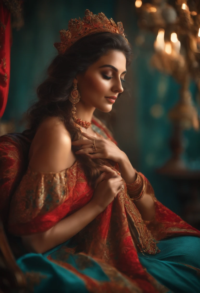 woman touching herslef