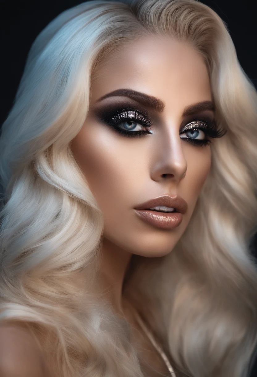 Lady gaga com olhos claros brilhantes, Biomechanicals, estranho, assustador, Pesadelo, cores muito brilhantes, light particles, com luz brilhante, Mshiff, Arte do papel de parede, Papel de parede UHD