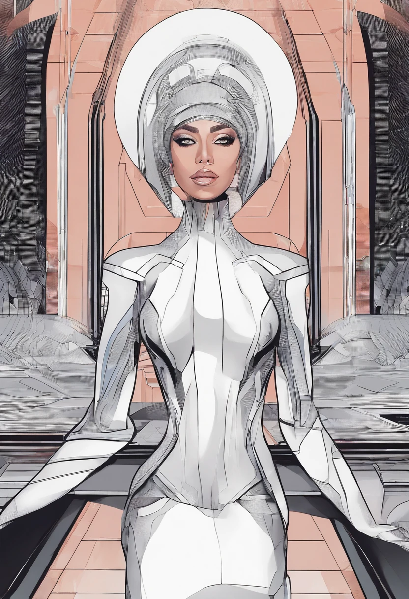(comic style), (colored line art:1.5), (1girl:1.3), ((black and white)), hanfu, geisha, ((zen)), (masterpiece, top quality, best quality), extreme detailed background, good composition, good anatomy, perfect lighting, good shading, zen calligraphy, (realistic:1.3), naked, nude