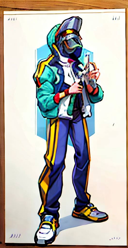 a drawing of a boy with his head pointed upwards holding a large-mouthed key tool in his hands and wearing a cap, conceito de corpo inteiro, desenho de caracteres de corpo inteiro, full body character concept, personagem posando para arte conceitual, contornos pesados, conceito de personagem irrealista, design de personagens humanoide, conceito detalhado de corpo inteiro, Retrato de corpo inteiro, retrato de corpo inteiro de um curto!, retrato de corpo inteiro, retrato de corpo inteiro, design de roupa clara