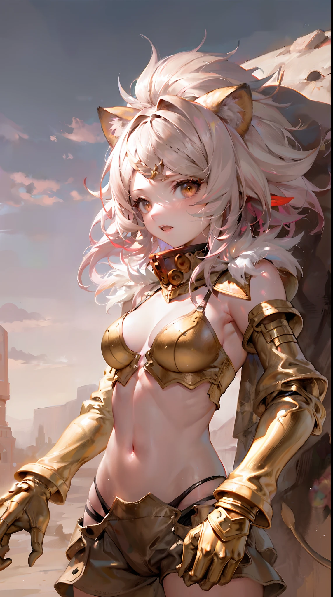 Lion girl, Desert, she makes rawr