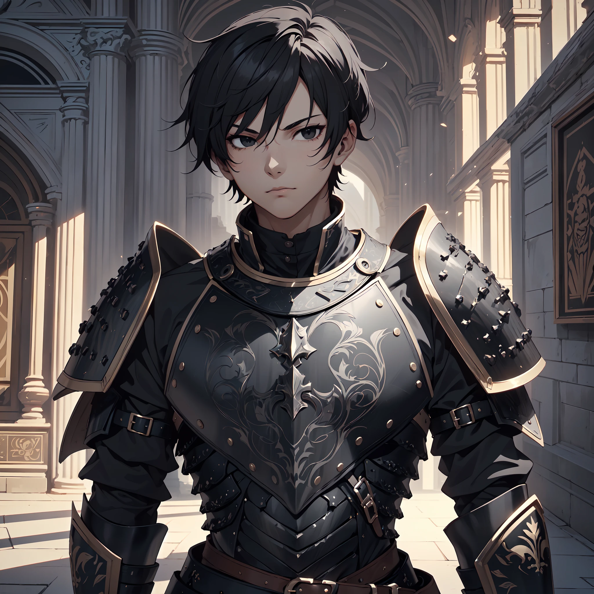 128K Ultra High Definition,
128K Ultra High Quality,
128K Ultra High Resolution,
Best Definition,
Best Quality,
Best Resolution,
Perfectly Detailed,
Perfectly Designed,
Extremely Detailed,
Extremely Designed,
Hyper Detailed,
Hyper Definition,
Hyper Quality,
Hyper Resolution,
Masterpiece,
(((Anime))),
Body Shot,
(((Boy))),
Handsome,
Muscular Body,
(((Black Short Hair))),
(((Black Eyes))),
(((Hyper Detailed & Perfectly Designed Black Obsidian Armor Plates))),
(((Hyper Detailed & Perfectly Designed Engraving Baron Armor))),
(((Inside Of Medieval Royal Palace Background Scenery))),