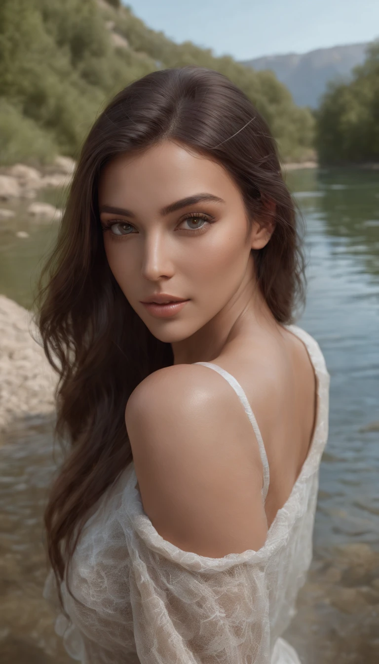 8k, La mejor calidad, Obra maestra, ultrahigh resolution, (realismo: 1.4), beautiful Nymph girl made of water, kim kardashian, intricate, highly detailed, hyperrealistic, 8K, fantasy, magic, she stay in a lake, water, some birds arround her, Woman, Beautiful, Long Flowing Hair, Magical, Highly Detailed, 50mm, Ultra Realistic, Sharp Focus, Detailed and Symmetric Eyes, Smooth Realistic Skin, Detailed Face and Body, photorealist, photo-human, catch light eye, ultra-hd + Soft Lighting, volumetric light, unreal engine, octane render, global ilumination, photorealist, photo-human, ultra-hd, médium shot render Generate AI-powered 3D realtime digital humans, 3D realtime digital human, HIGH-RES FACE, photography, detailed, 50mm, sony alpha 7rIV, 40mm f2.8
