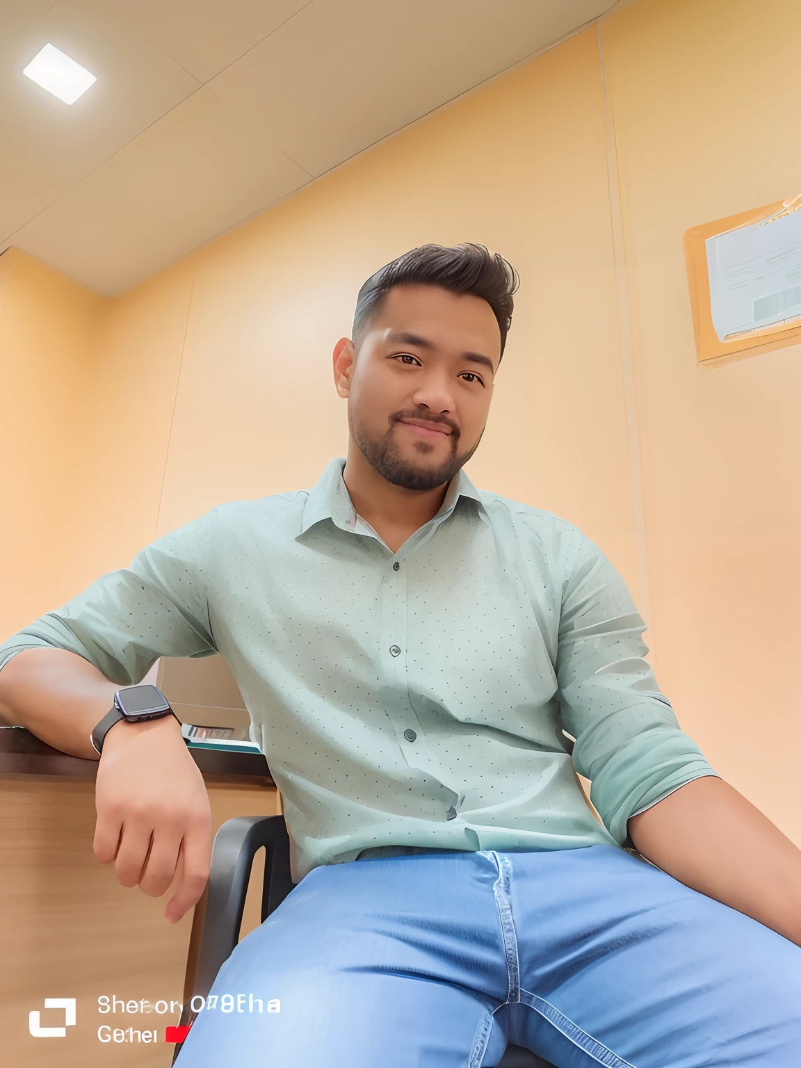 there is a man sitting at a desk with a cell phone, taken with sony alpha 9, candid picture, with accurate face, very very low quality picture, shot on nikon z9, taken with sony a7r camera, taken with the best dlsr camera, professional profile picture, shot on canon eos r5, shot on canon eos r 5