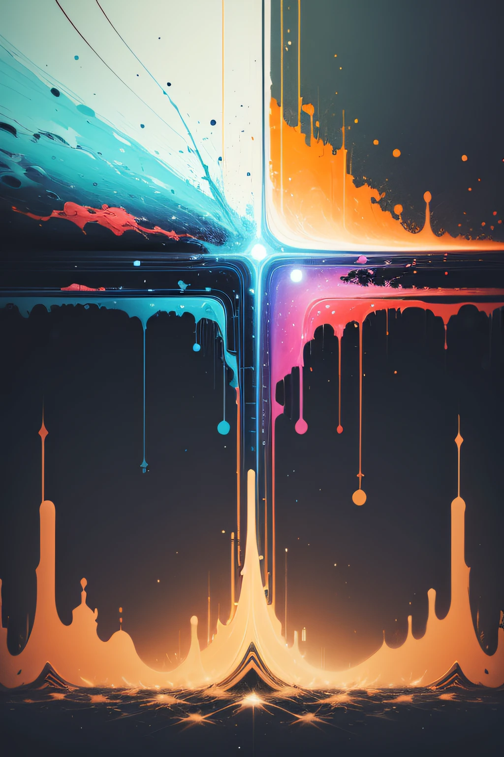 abstract painting on the topic - NeuroWave