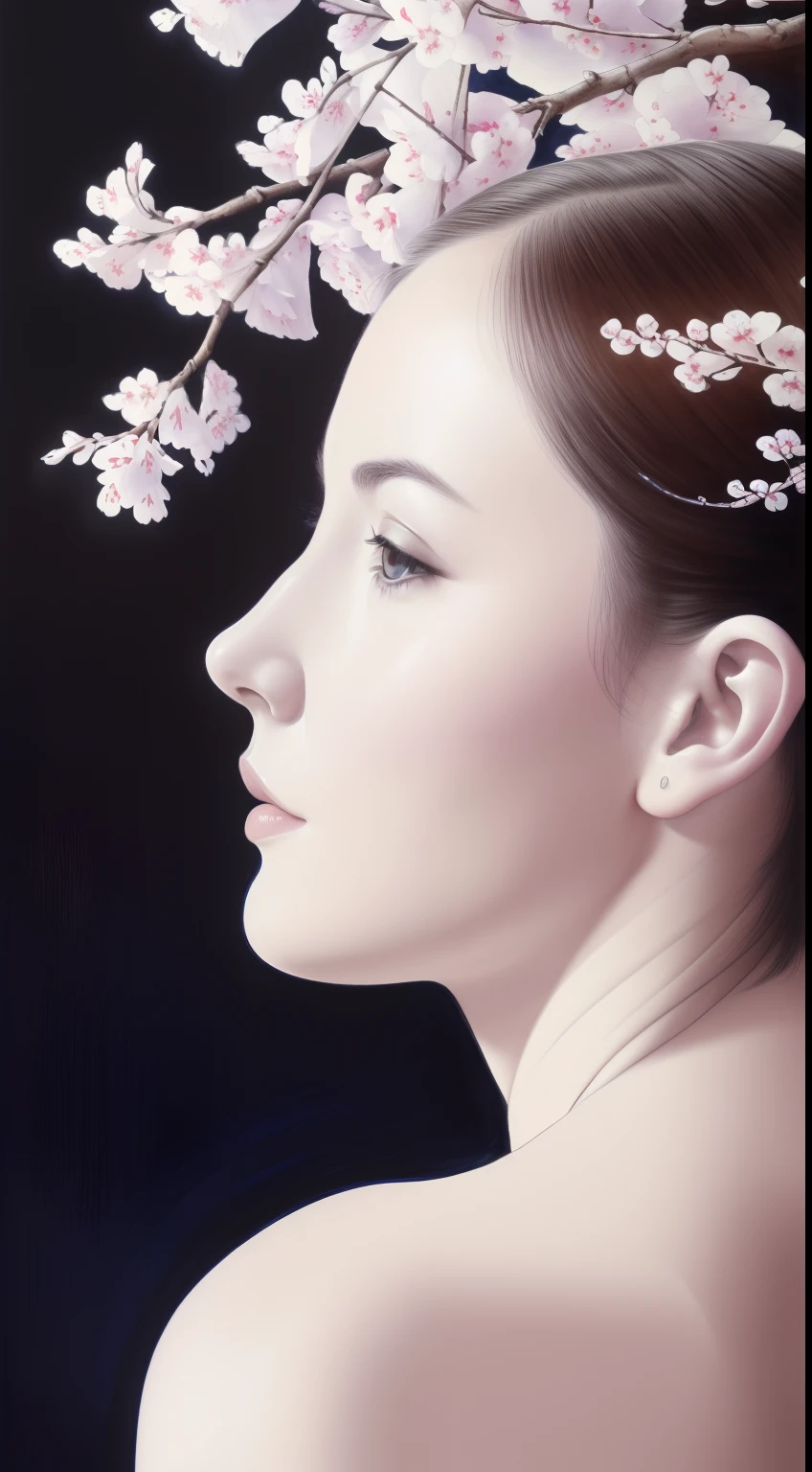 (best quality,4k,8k,highres,masterpiece:1.2),ultra-detailed,(realistic,photorealistic,photo-realistic:1.37),oil painting and watercolor style,white background,plum blossom pattern,blue and white line drawing,thoughtful composition,delicate lines,(linear,black and white)