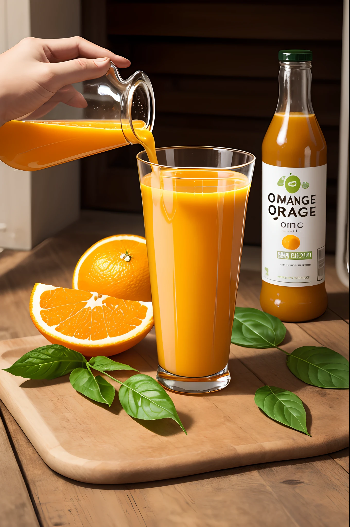 A bottle of orange juice