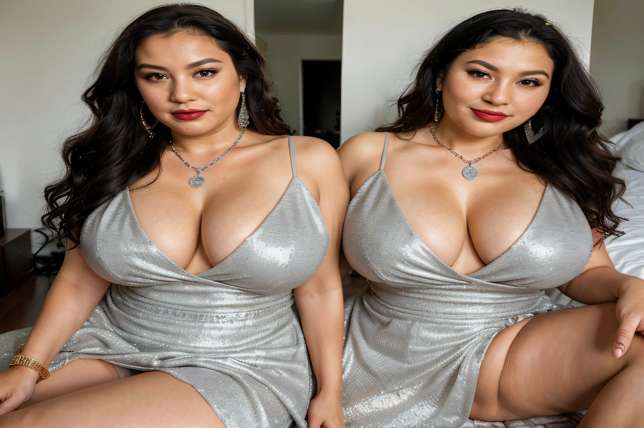 (fullbody:1.3), (extreme beauty), (fat evil goddess), intaglio, Best quality, Ultra-detailed, Photorealistic, Super detailed skin, Perfect anatomy, (1 Japanese mature female), (Solo), 65 years old, Big breasts, Mature female politician, charismatic, A sexy, Chromo-white skin, view the viewer, middle-aged women,(No cleavage), upper legs, Makeup, (Lipstick: 1.1), (Eyeliner: 1.2), Mascara, Eyeshadow, Wavy Hair, Room, Outdoors, Earrings, necklace, (wearing a glittery evening dress, black pantyhose), Wrinkles at the corners of the eyes, Oral wrinkles,