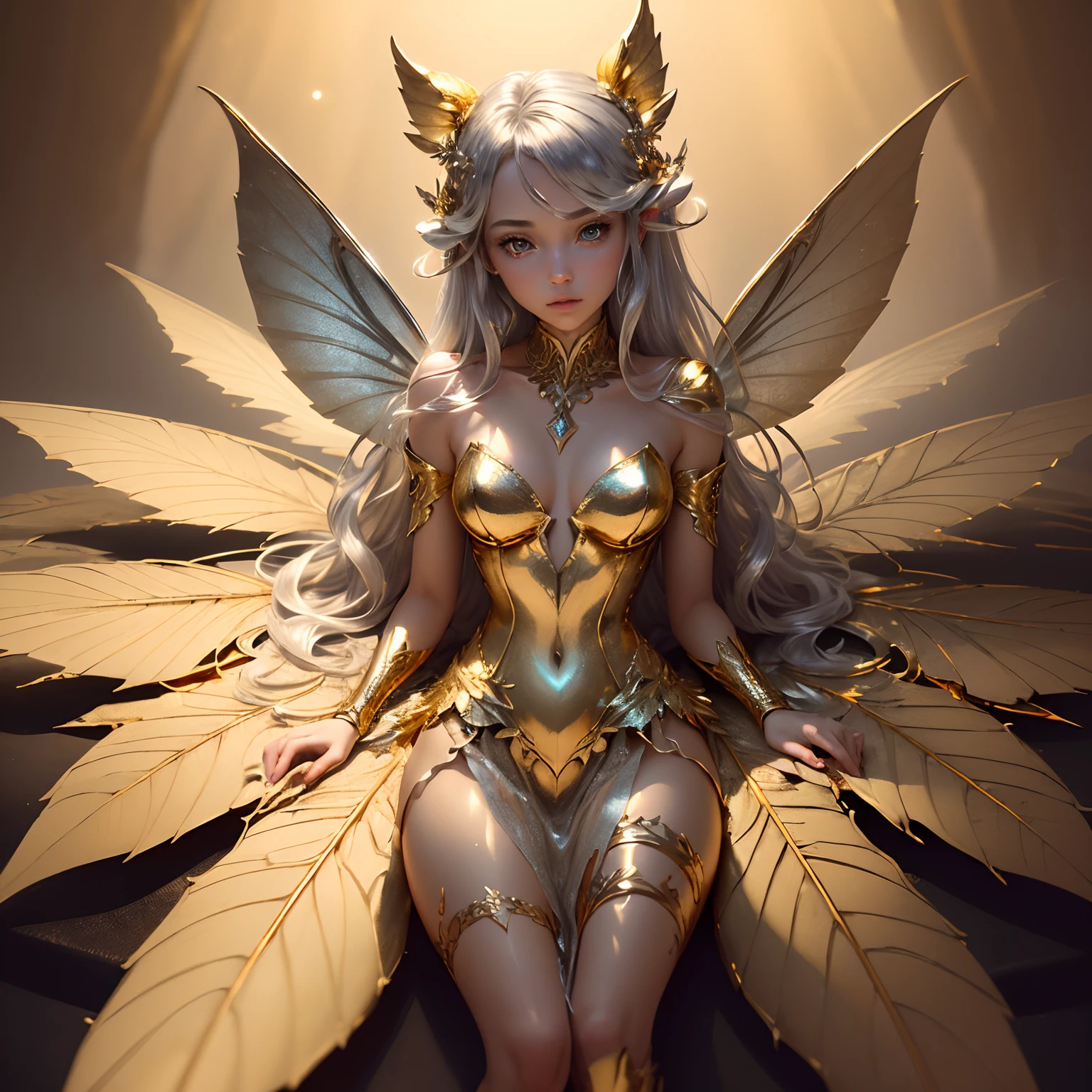 (((gold, silver, glimmer)), faerie), limited palette, contrast, phenomenal aesthetic, best quality, sumptuous artwork,