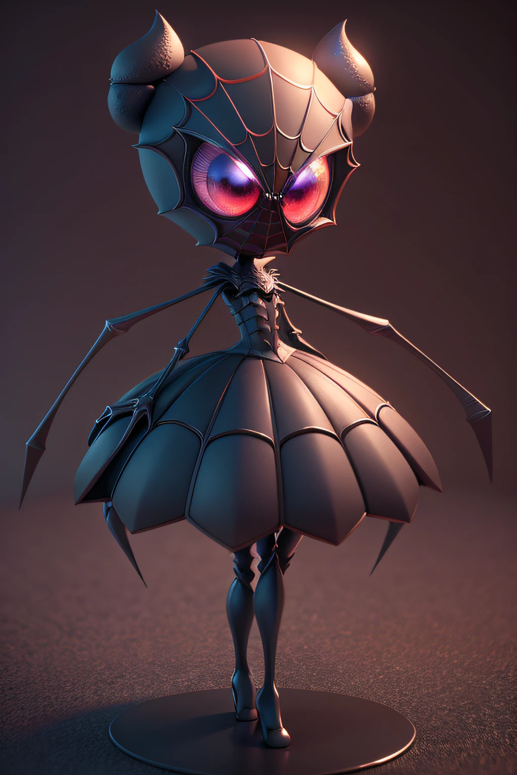 ultra quality, cute spider cartoon character, many eyes, 3d resourse, pseudo 3d, arcane cartoon movie style, emotional, isolated background