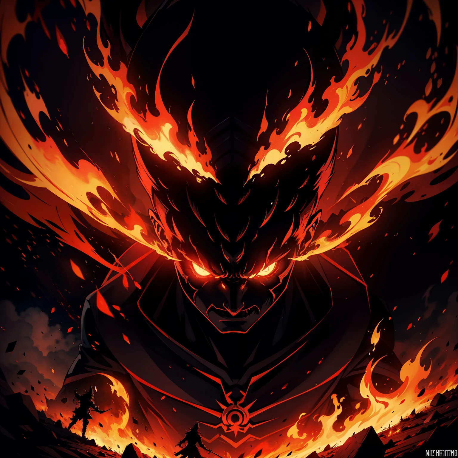 The evil Devil with demons hell blazing fire super detailed Dynamic shot master piece scene cinématique scènes movie Epic Legendary