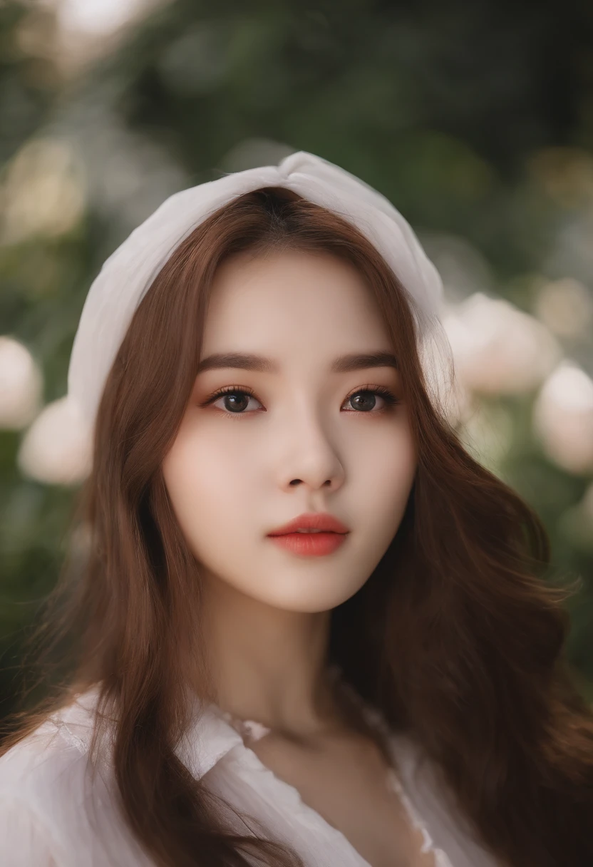 17 years old cute girl a photo portrait of zzenny_n, outdoor, sunny day, small round mono lid eyes, ultra realistic, ((small round eyes)) glossy pink lips, k pop looks