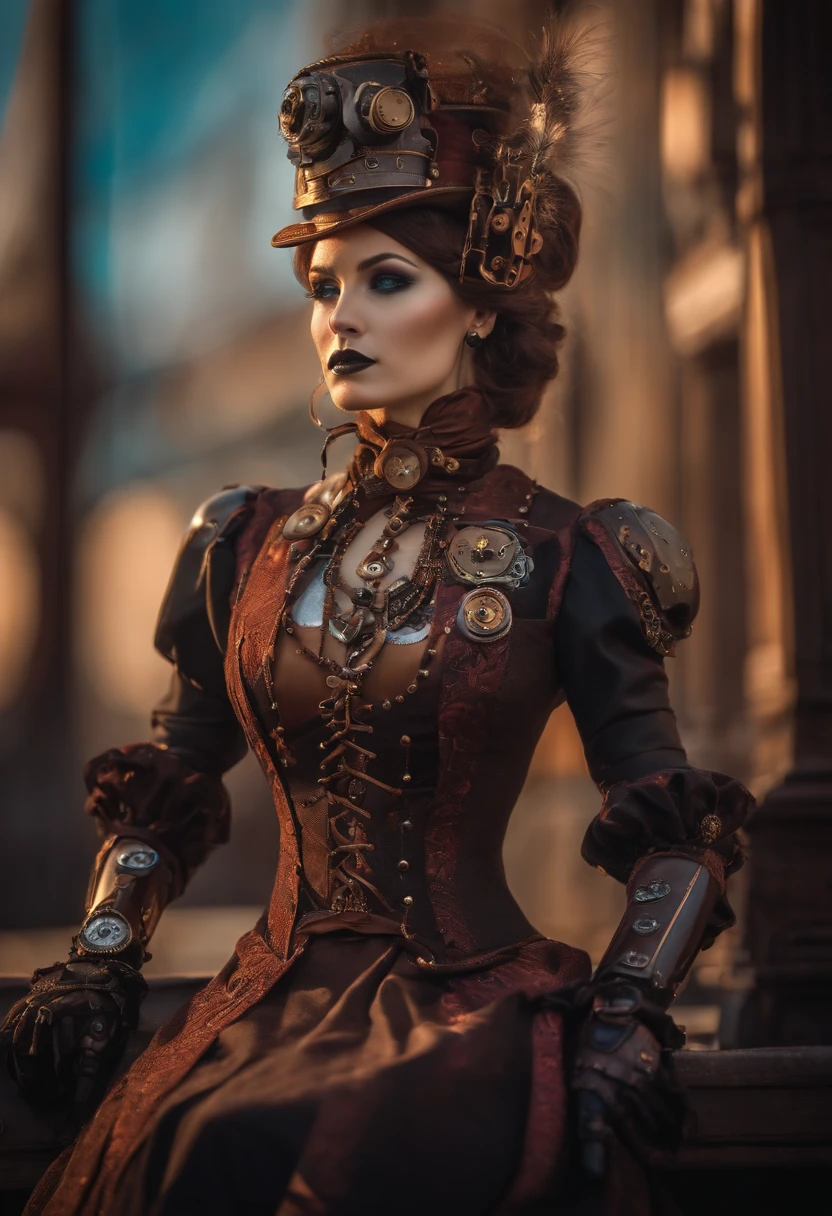 femme robot steampunck