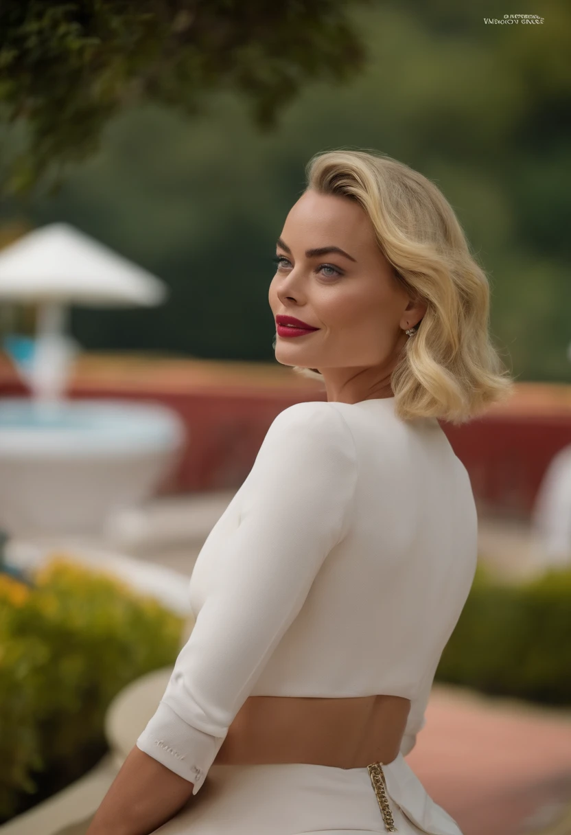 60s, retro-futuristic, An amusement park, Nuit, Femelles, corps nu, glamour, slut, Le visage de Margot Robbie, une blonde, Chanel, merry-go-round, uncovered breasts, sexy, Le corps de Margot Robbie, Montre les seins, Ready to suck, nue, nipple, Seins de Margot Robbie, vagin sans poils, seins visible, Margot Robbie viol