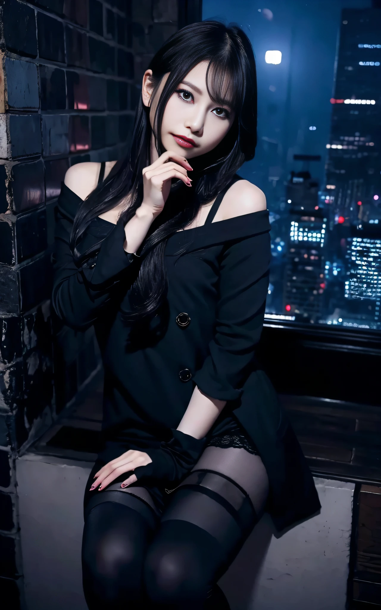 Charming beauties、Evil Female Executive、Night city、Move ki、The Darkness、seductiv、brainwash、Brainwashing device、Evil Fall、wicked、darkness、Black eyeshadow、black pantyhose、Black stockings、doress、Dark