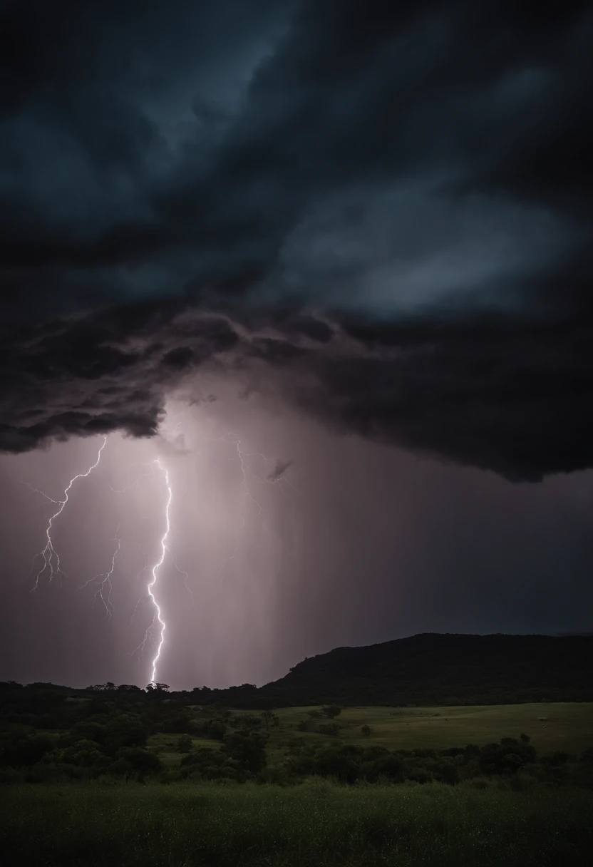 (Um lobisomem:1.1),(black fur:1.1),(uivando na lua),(thunderstorms of lightning and thunder),(melhor qualidade,ultra-detalhado),(Realistic),(escuro e sinistro),(Enluarado),(ominous lighting),(atmosfera sinistra)