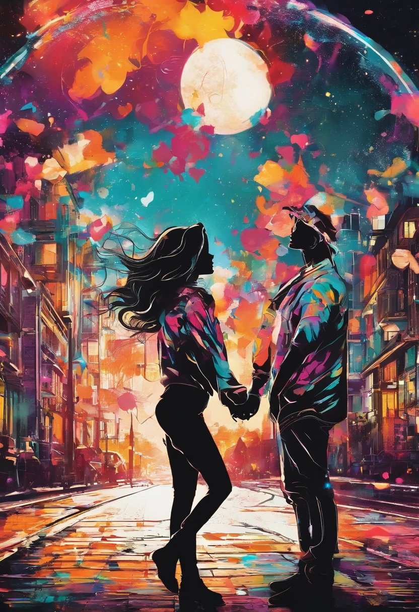 Romantic couple kissing in the wind,Boys and girls,glowing stars,Glow effects,Heart-shaped bubbles,the night,On a cruise ship,The face is clear and accurate,detail in face,super-fine,beachside,16K resolution,high qulity,电影灯光,High picture detail,dynamic viewing angle,Detailed pubic hair,Epic shooting,oc rendered
