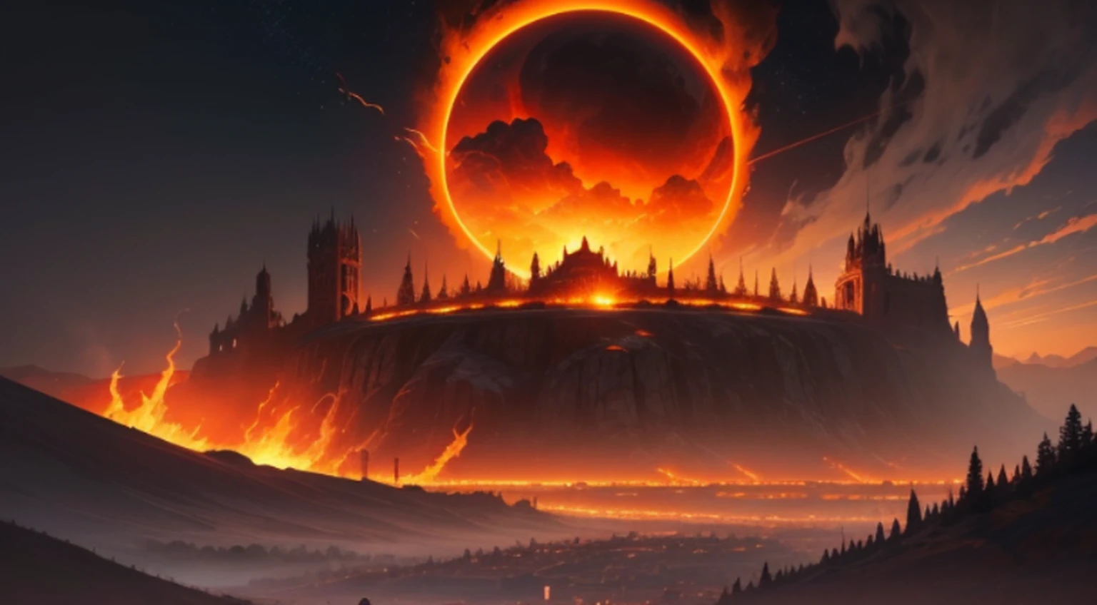 , paisagem do inferno, O fundo do inferno, A batalha final no inferno, Apocalyptic landscapes!!!!!, Mustafar, The Ruins of Hell, ! Apocalyptic landscapes!!, Soberbo D & D A Arte do Sol Escuro, Portas do Inferno, Portas do Inferno, arte conceitual de world of warcraft, Resgate do Submundo!!!!!!