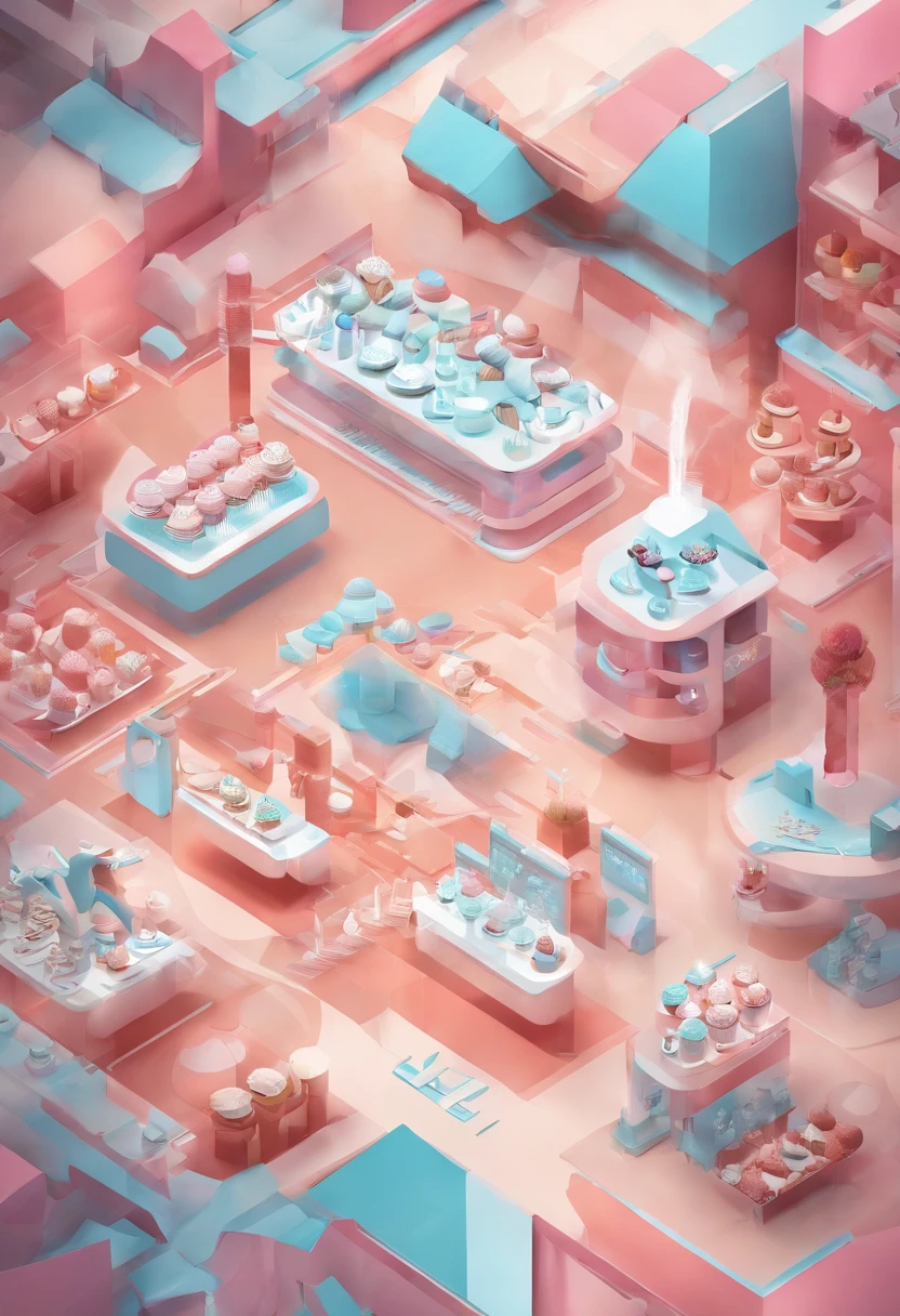 Creates the 3D logo of a pastry shop whose name is "THE PASTRY CHEFS' WORKSHOP" written in French